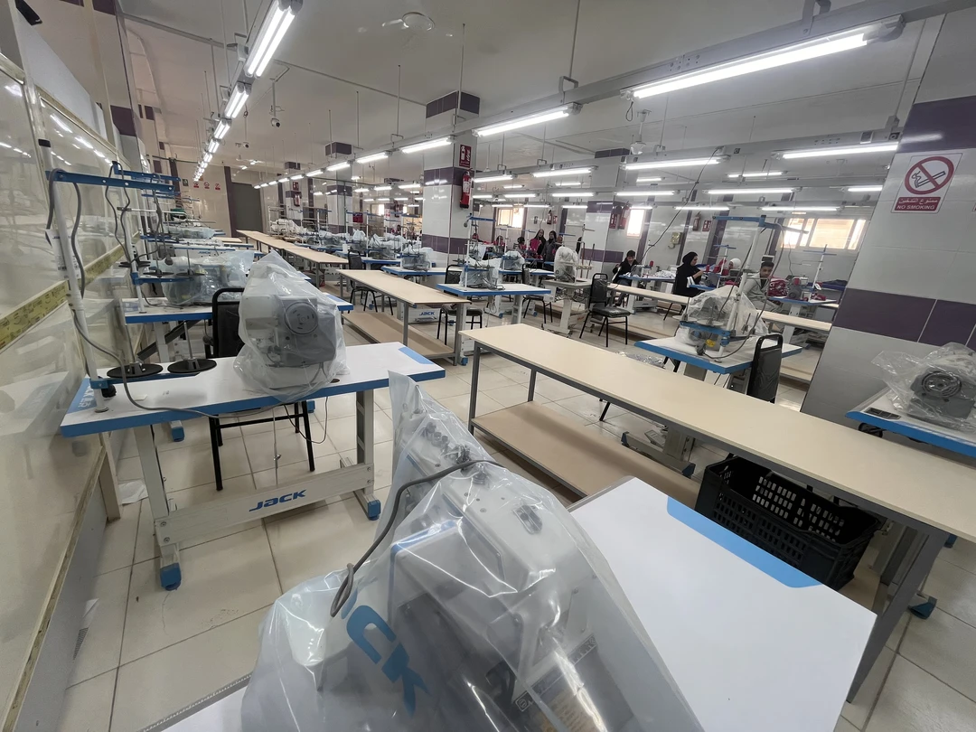 Brand-new sewing machines prepared for production